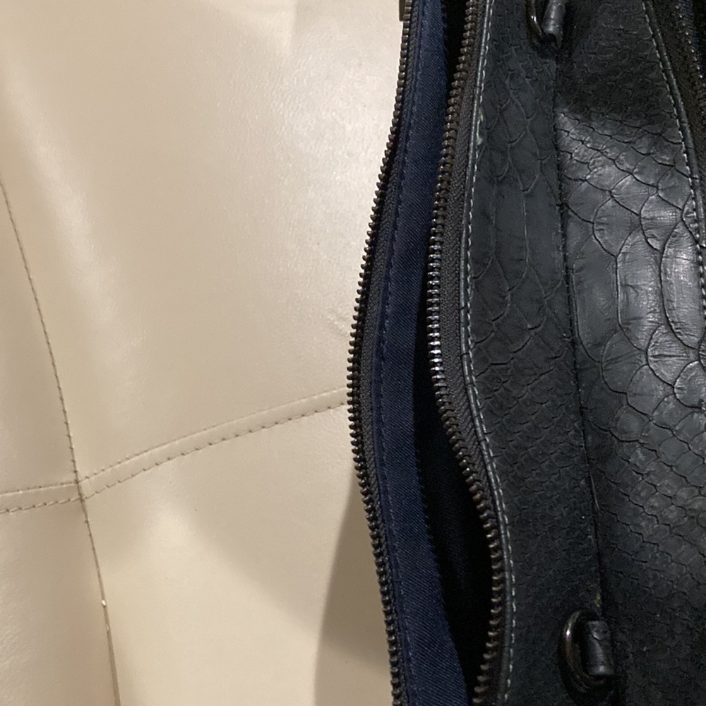 French Connection Distressed Python Print Clutch - image 5